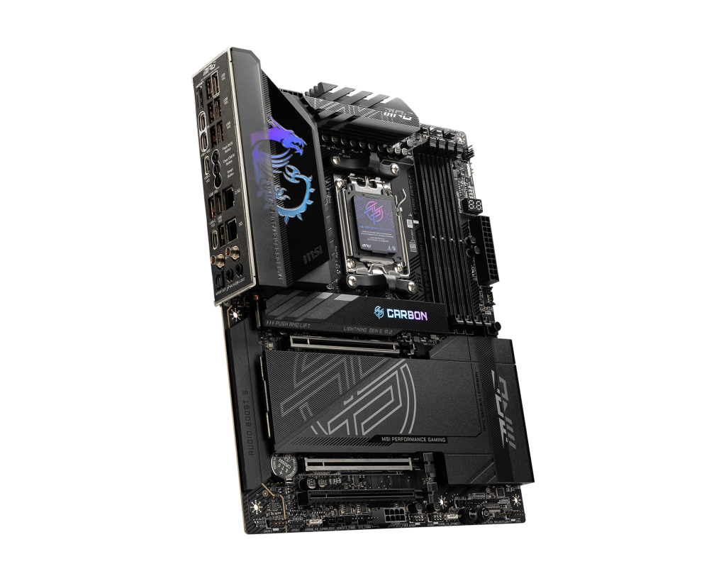 MSI MPG X870E Carbon WiFi Gaming Motherboard, DDR5, PCIe 5.0, Wi-Fi 7