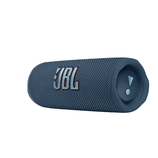 مكبر صوت بلوتوث محمول مقاوم للماء JBL Flip 6 مع 12 ساعة تشغيل ومقاومة للماء IPX7 - أزرق
