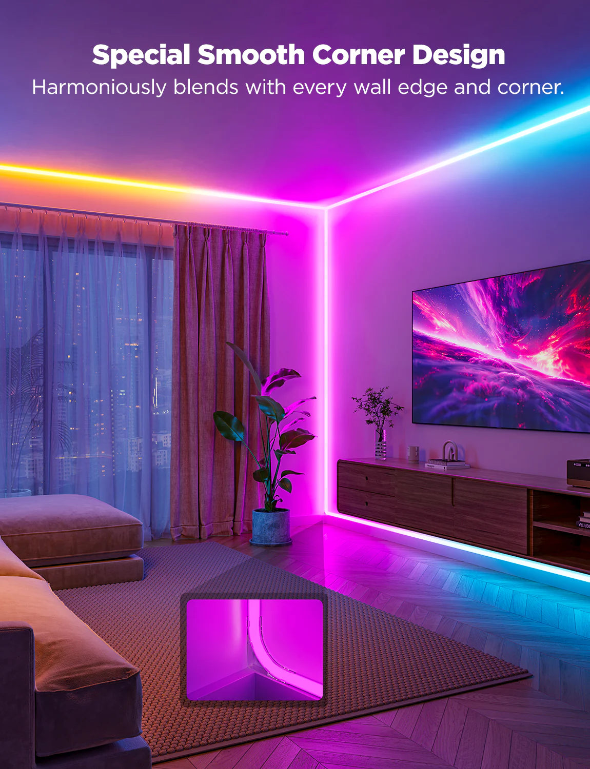 Govee Neon LED Strip Light, Works With Alexa And Google Assistant - 3m