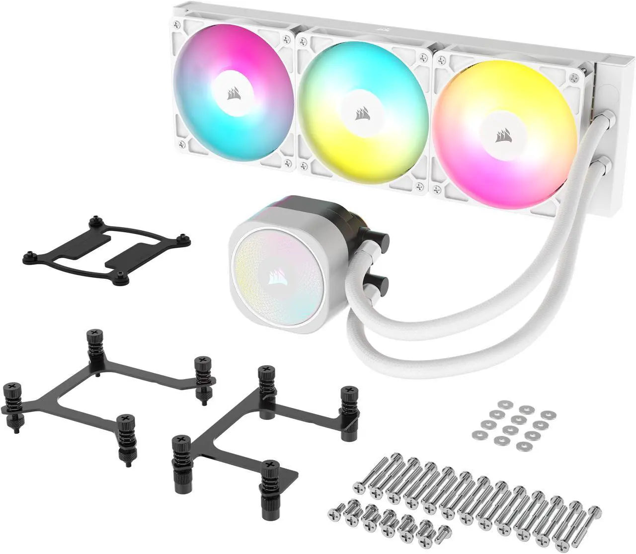 مبرد وحدة المعالجة المركزية السائل Corsair Nautilus 360 RS ARGB، اتصال مباشر باللوحة الأم، تبريد منخفض الضوضاء