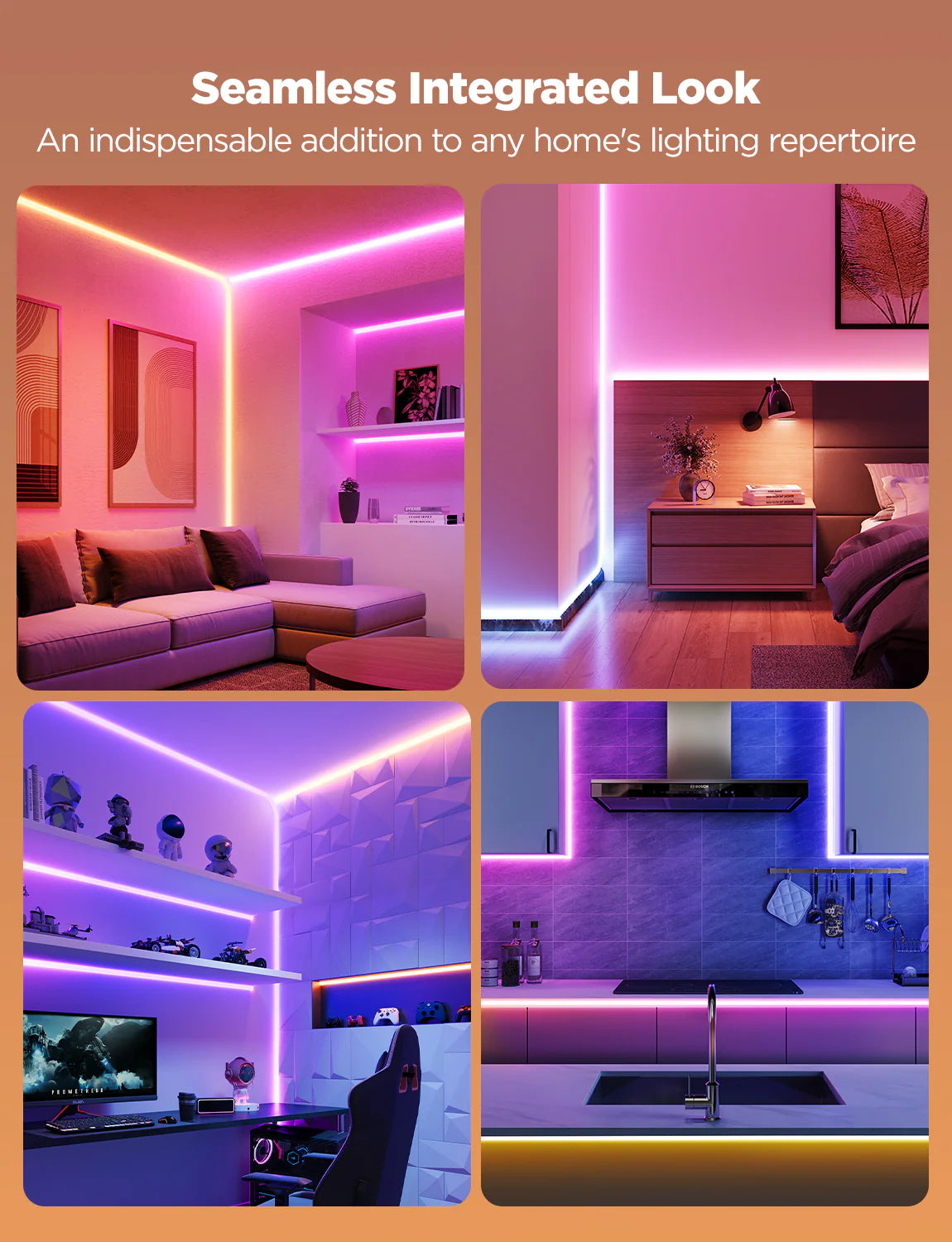 Govee Neon LED Strip Light, Works With Alexa And Google Assistant - 3m