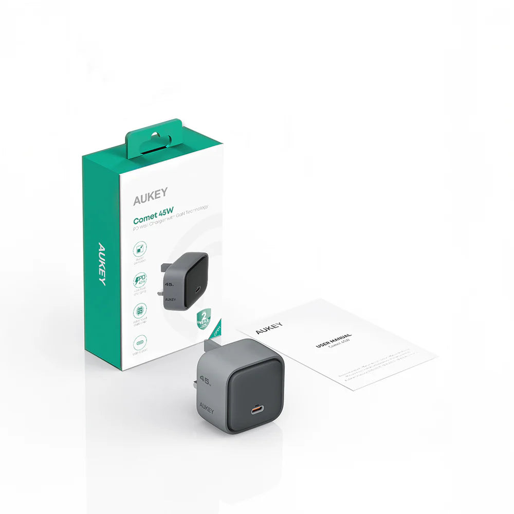 AUKEY 45W GaN PD Wall Charger EU Plug (PA-C2-GY)