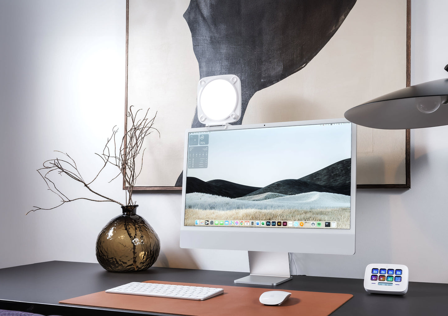 Corsair Elgato Key Light Neo، ضوء احترافي لمكالمات الفيديو، بدون وهج، حامل شاشة قابل للتعديل، تحكم يدوي أو عبر Wi-Fi
