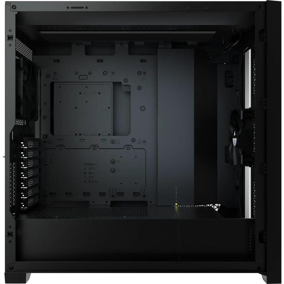 صندوق كمبيوتر مكتبي Corsair 5000D Airflow متوسط الحجم (Mid Tower ATX) من الزجاج المقوى، نظام إدارة الكابلات