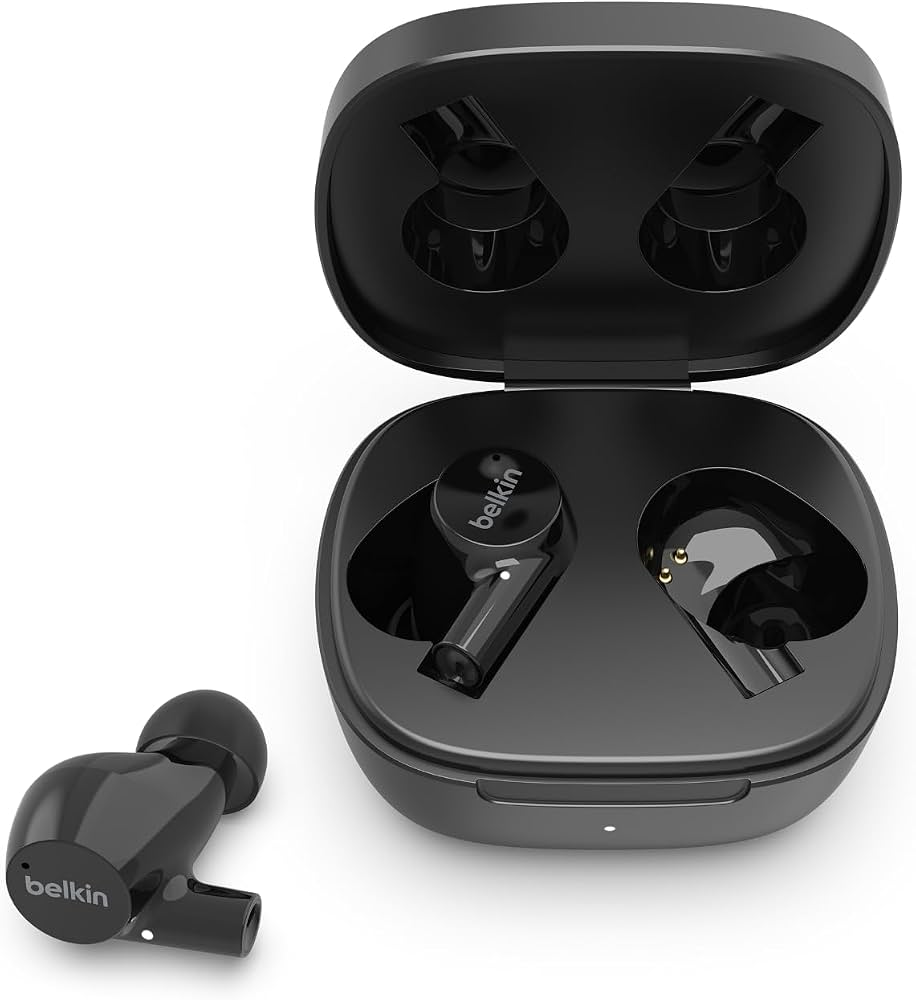 Belkin Soundform Rise True Wireless Earbuds, Bluetooth Compatible With 10m/30ft Range, Black - AUC004btBK