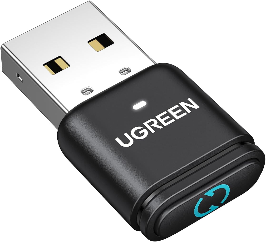 محول بلوتوث 5.3 من يوجرين للكمبيوتر، مهتز فأرة، محرك فأرة USB غير قابل للكشف بوضعين للاهتزاز
