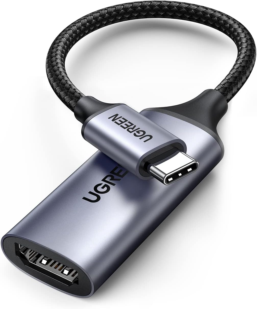 كابل محول USB C إلى HDMI من Ugreen بدقة 4K 60Hz من الألومنيوم، محول Type C Thunderbolt 4/3 من ذكر إلى أنثى