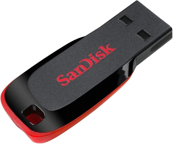 محرك أقراص فلاش SanDisk Cruzer Blade بتصميم مدمج USB 2.0، أسود - 64 جيجابايت