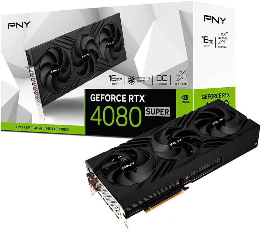 PNY GEFORCE RTX® 4080 SUPER 16GB VERTO Triple Fan Overclocked Edition DLSS 3