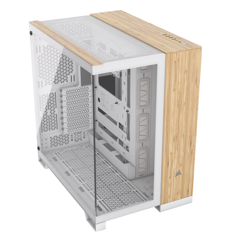 علبة الكمبيوتر Corsair 6500X Mid Tower ذات الحجرتين، متوافقة مع اللوحة الأم ذات الاتصال العكسي