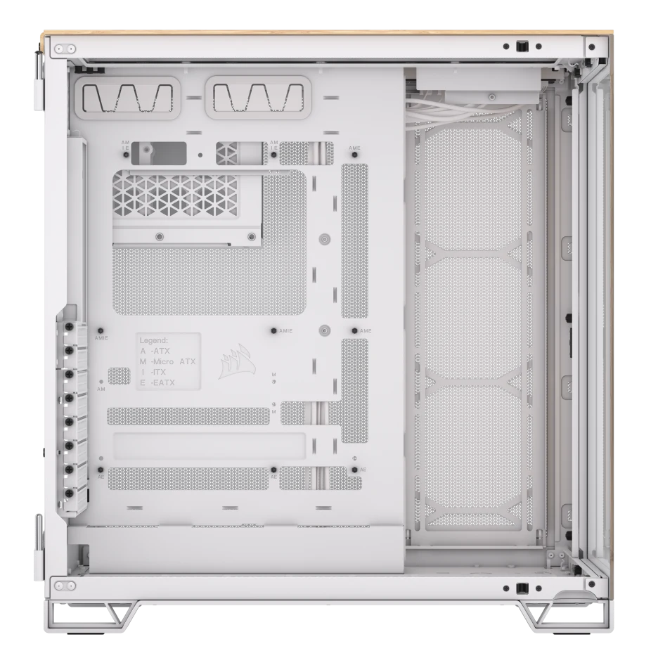 علبة الكمبيوتر Corsair 6500X Mid Tower ذات الحجرتين، متوافقة مع اللوحة الأم ذات الاتصال العكسي