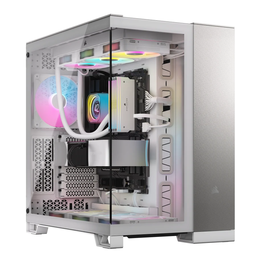 علبة الكمبيوتر Corsair 6500X Mid Tower ذات الحجرتين، متوافقة مع اللوحة الأم ذات الاتصال العكسي