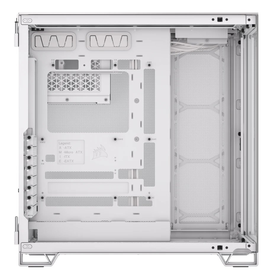 علبة الكمبيوتر Corsair 6500X Mid Tower ذات الحجرتين، متوافقة مع اللوحة الأم ذات الاتصال العكسي