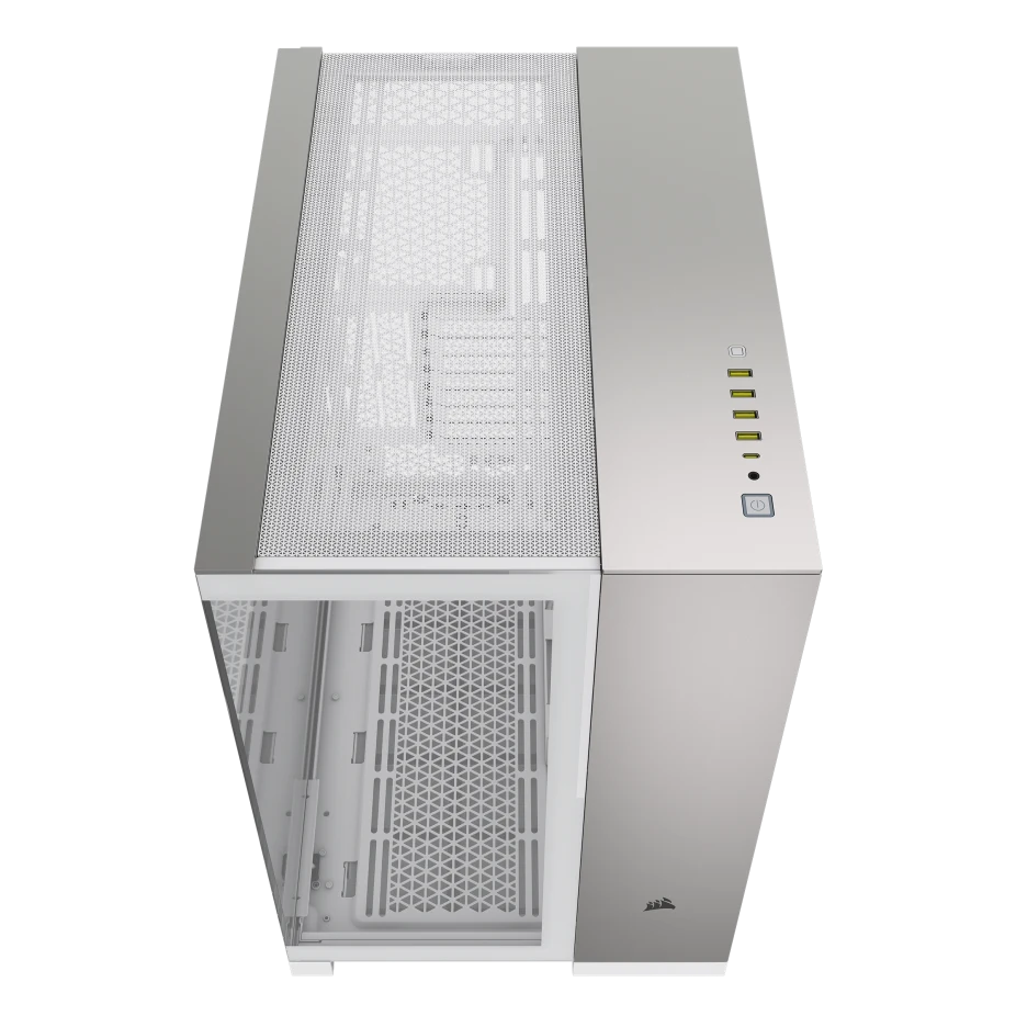 علبة الكمبيوتر Corsair 6500X Mid Tower ذات الحجرتين، متوافقة مع اللوحة الأم ذات الاتصال العكسي