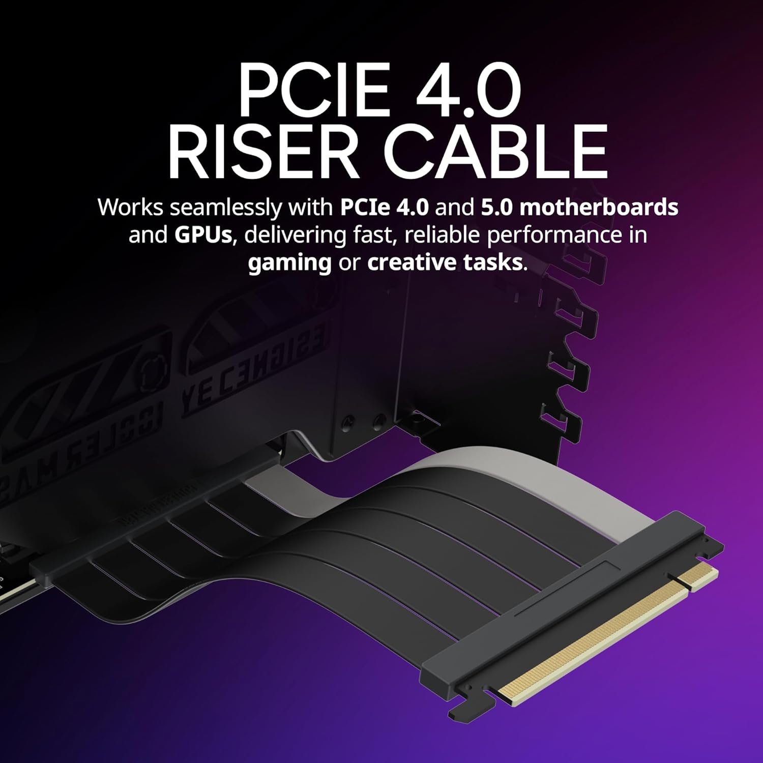 مجموعة حامل البطاقة الرسومية العمودي من كولر ماستر الإصدار الثالث (كابل توصيل PCIe 4.0)
