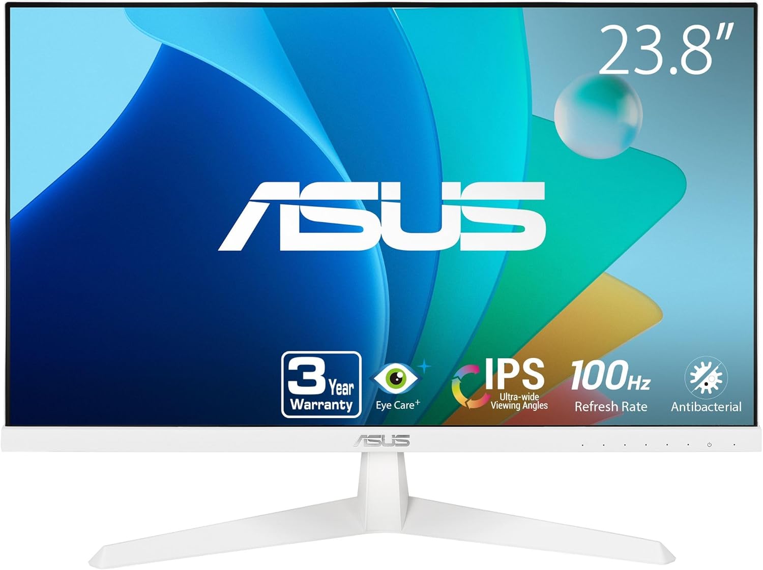 شاشة الألعاب ASUS VY249HFW Eye Care، بحجم 24 بوصة، ودقة FHD 1920 × 1080، ومعدل تحديث 100 هرتز، ولوحة IPS، وزمن استجابة 1 مللي ثانية