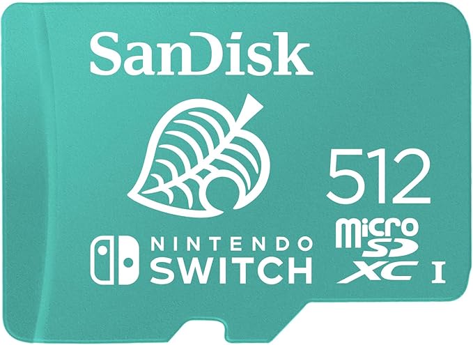 بطاقة ذاكرة SanDisk MicroSDXC مرخصة لجهاز Nintendo Switch، سرعة قراءة 100 ميجابايت/ثانية - 512 جيجابايت
