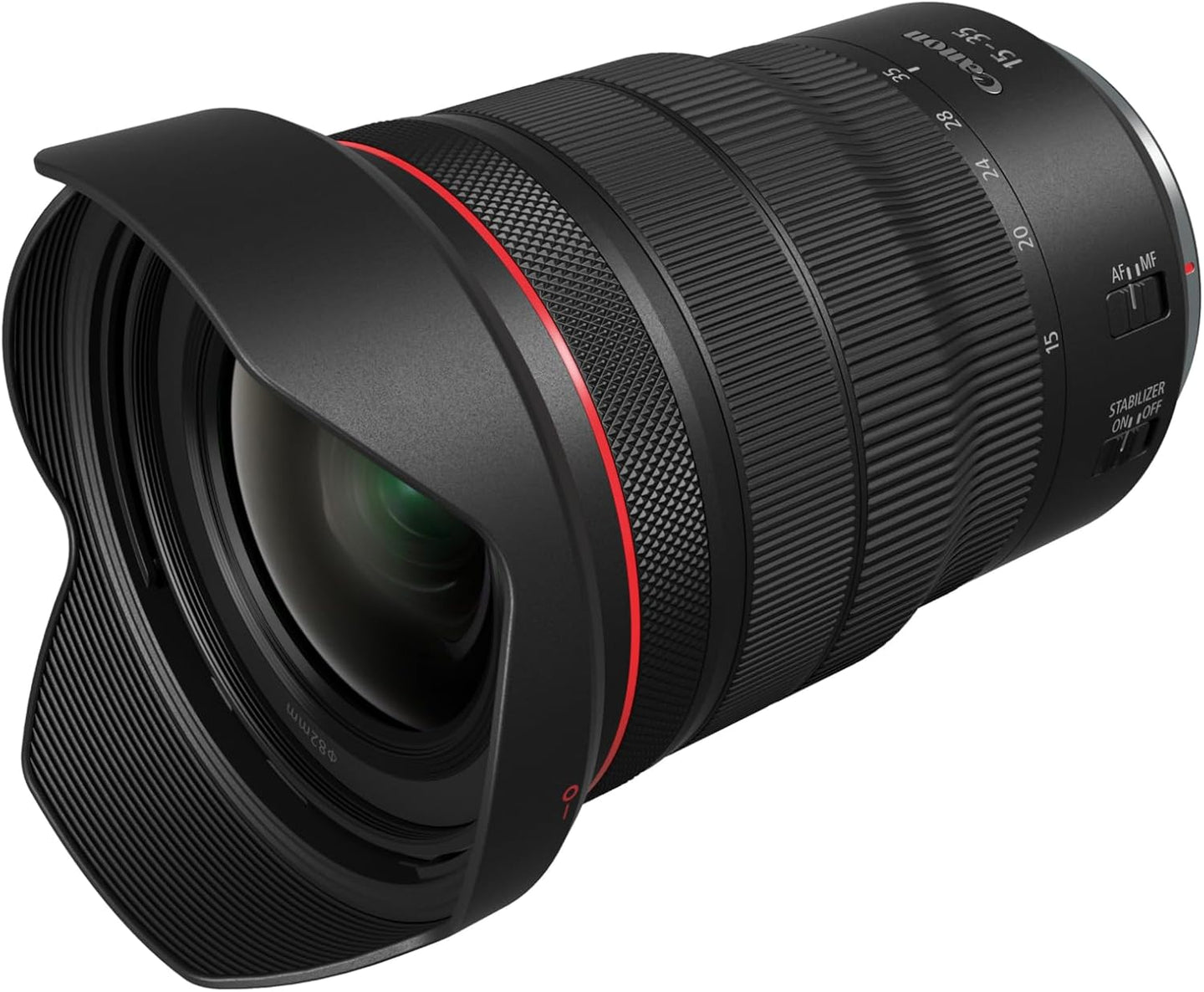 عدسة التكبير/التصغير Canon RF مقاس 15-35 مم بفتحة عدسة F2.8L وتقنية التثبيت البصري USM، بتقنية ASC، لتصوير الإضاءة المنخفضة والبورتريه - لون أسود