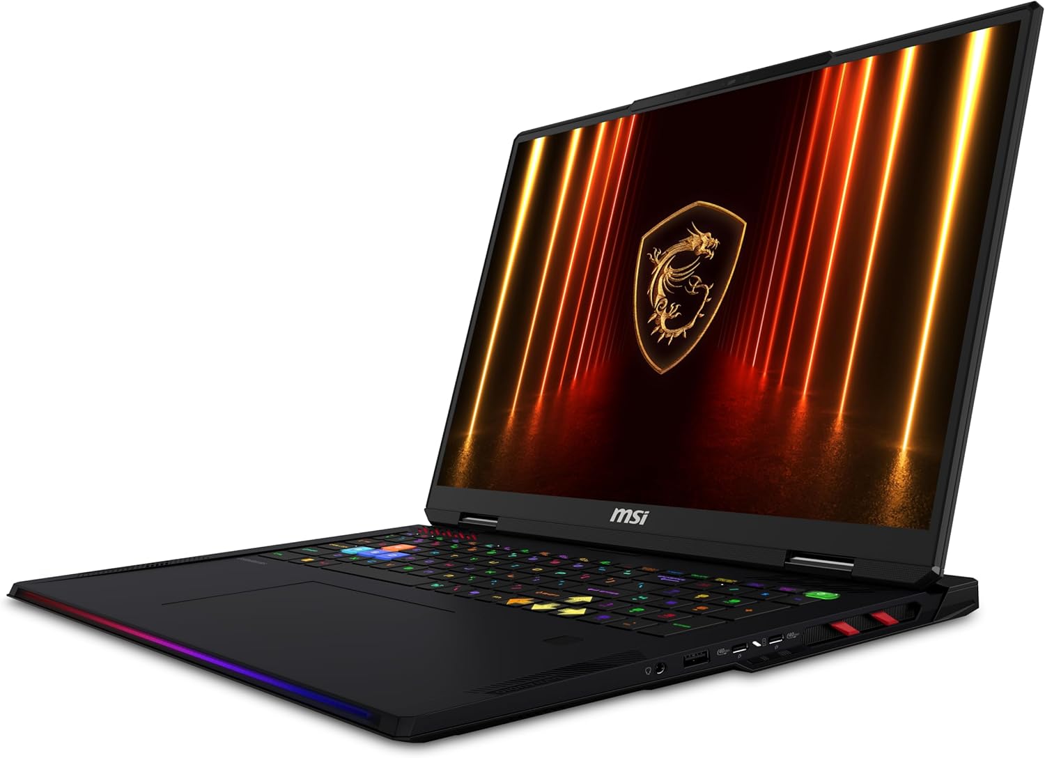 لابتوب ام اس اي رايدر A18 HX A9WJG، شاشة 18 بوصة UHD 120Hz IPS، معالج رايزن 9 9955HX3D، ذاكرة 64 جيجابايت، قرص صلب 2 تيرابايت SSD، بطاقة رسومات RTX 5090 24 جيجابايت