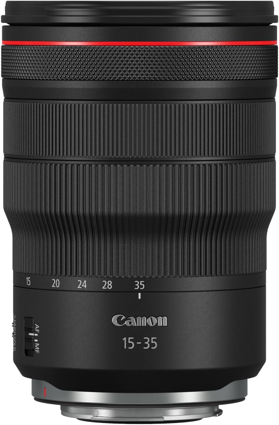 عدسة التكبير/التصغير Canon RF مقاس 15-35 مم بفتحة عدسة F2.8L وتقنية التثبيت البصري USM، بتقنية ASC، لتصوير الإضاءة المنخفضة والبورتريه - لون أسود