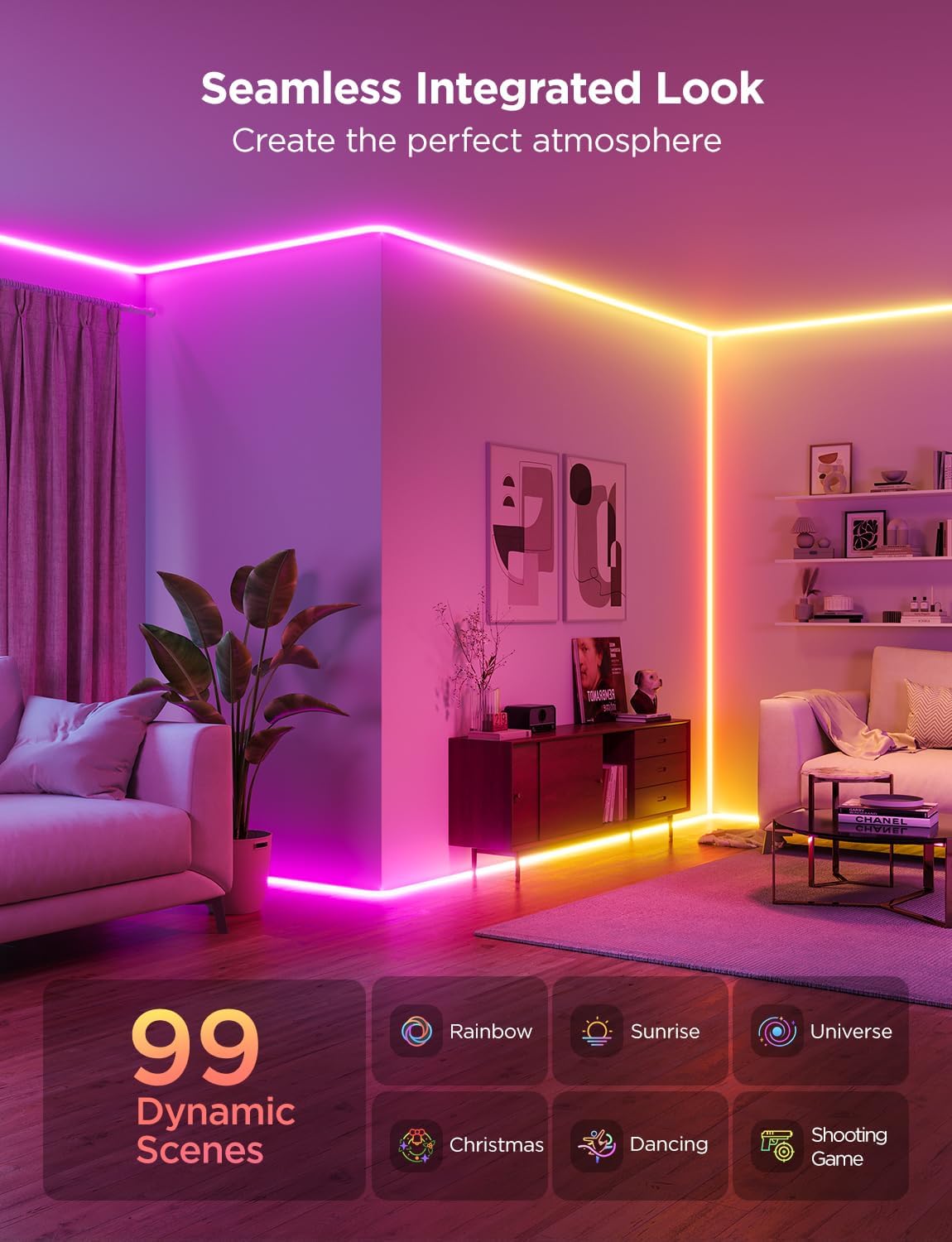 Govee Neon LED Strip Light, Works With Alexa And Google Assistant - 5m