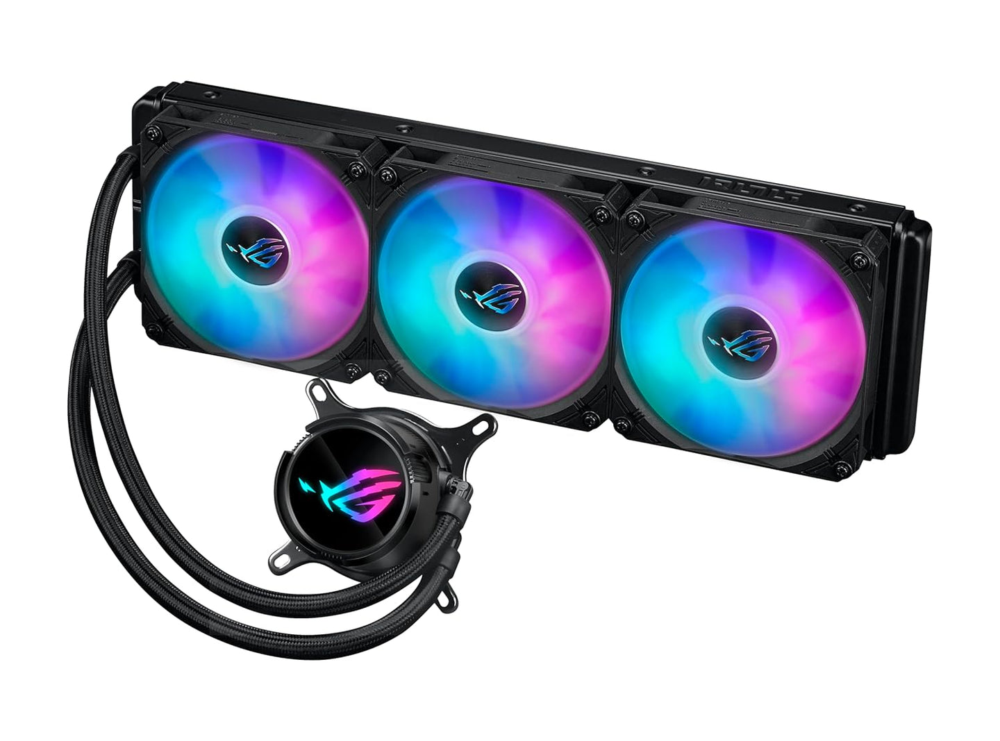 مبرد سائل لوحدة المعالجة المركزية ASUS ROG Strix LC III 360 ARGB الكل في واحد، مدعوم بتقنية Asetek Gen7 V2 مع 100 واط من السعة الحرارية الإضافية