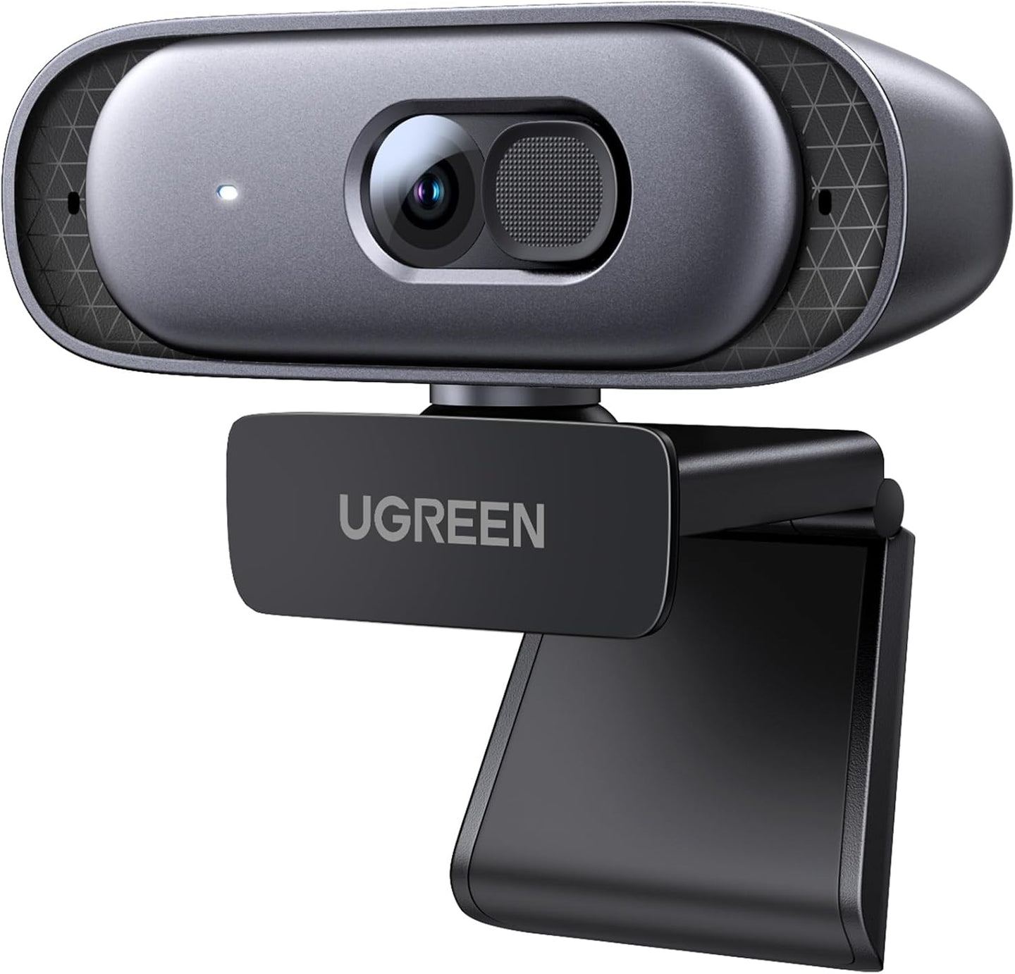 كاميرا ويب Ugreen 2K للكمبيوتر، كاميرا ويب Full HD 1080p بمعدل 60 إطارًا في الثانية، تركيز تلقائي وتصحيح الإضاءة، ميكروفون مزدوج - أسود