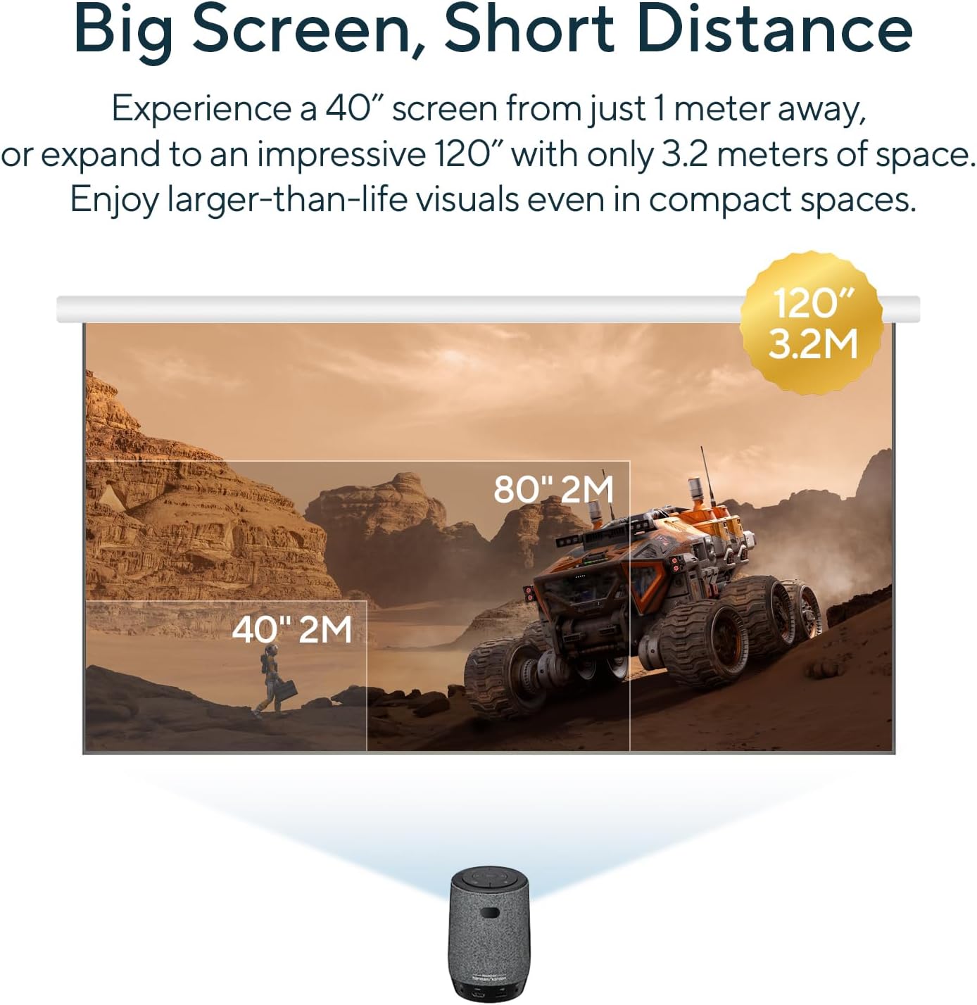 ASUS ZenBeam Latte L1 Portable LED Projector with Bluetooth Speaker