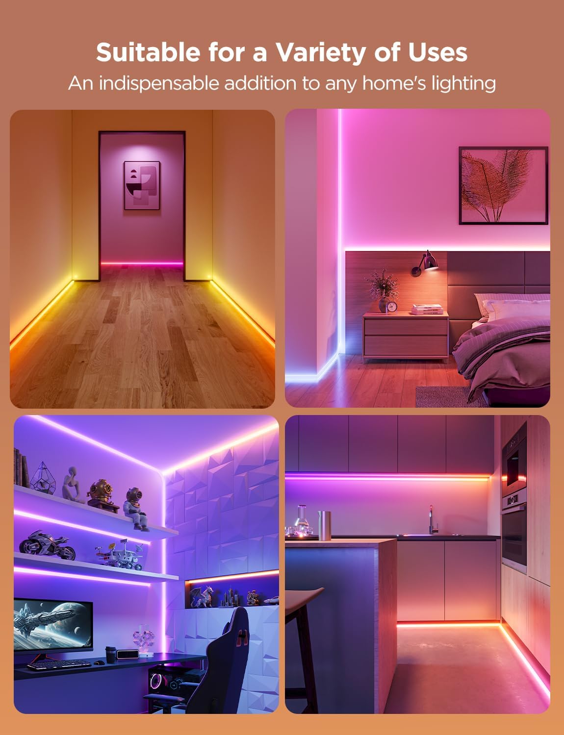 Govee Neon LED Strip Light, Works With Alexa And Google Assistant - 5m