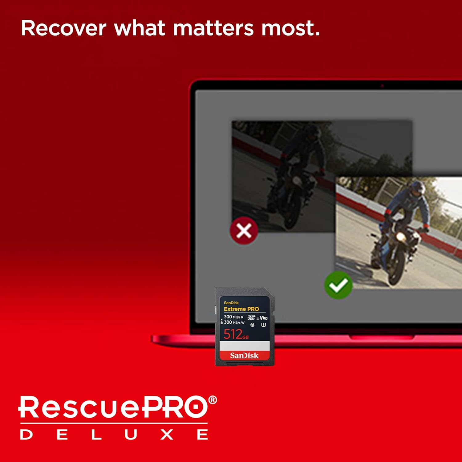 بطاقة ذاكرة SanDisk Extreme PRO SDXC UHS-II V90 بسعة 512 جيجابايت