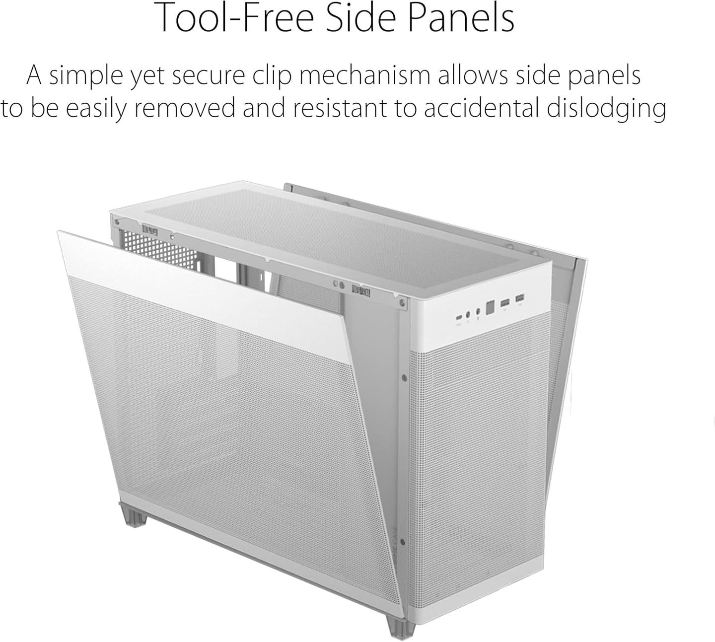 ASUS Prime AP201 MicroATX Mesh PC Case – White