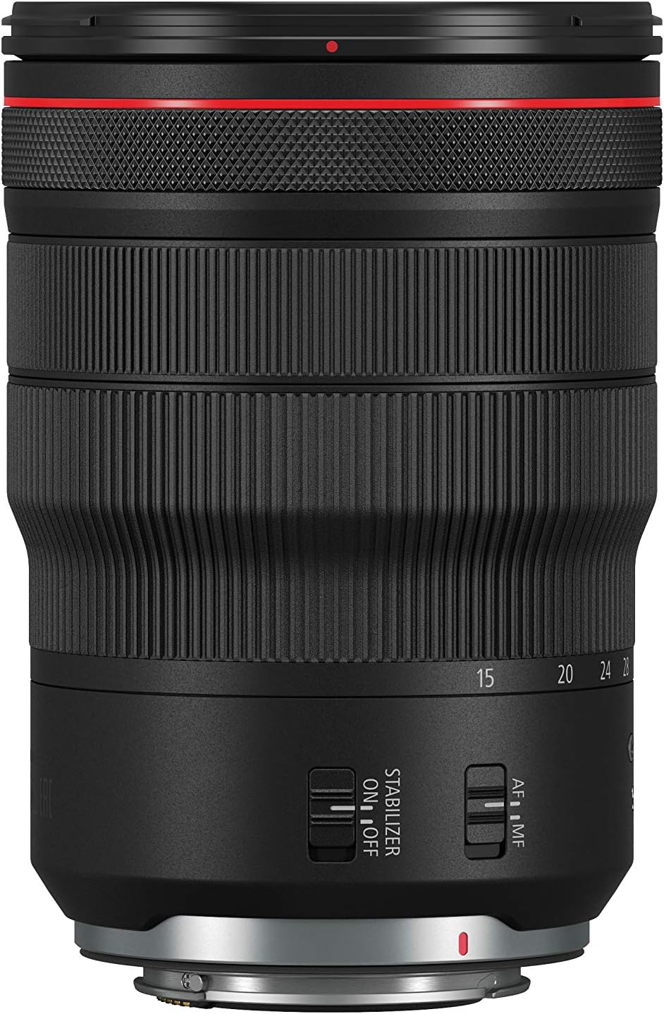 عدسة التكبير/التصغير Canon RF مقاس 15-35 مم بفتحة عدسة F2.8L وتقنية التثبيت البصري USM، بتقنية ASC، لتصوير الإضاءة المنخفضة والبورتريه - لون أسود