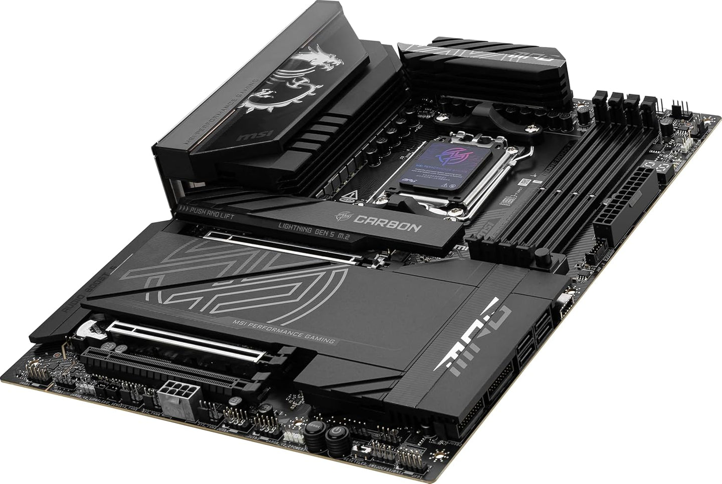 MSI MPG X870E Carbon WiFi Gaming Motherboard, DDR5, PCIe 5.0, Wi-Fi 7