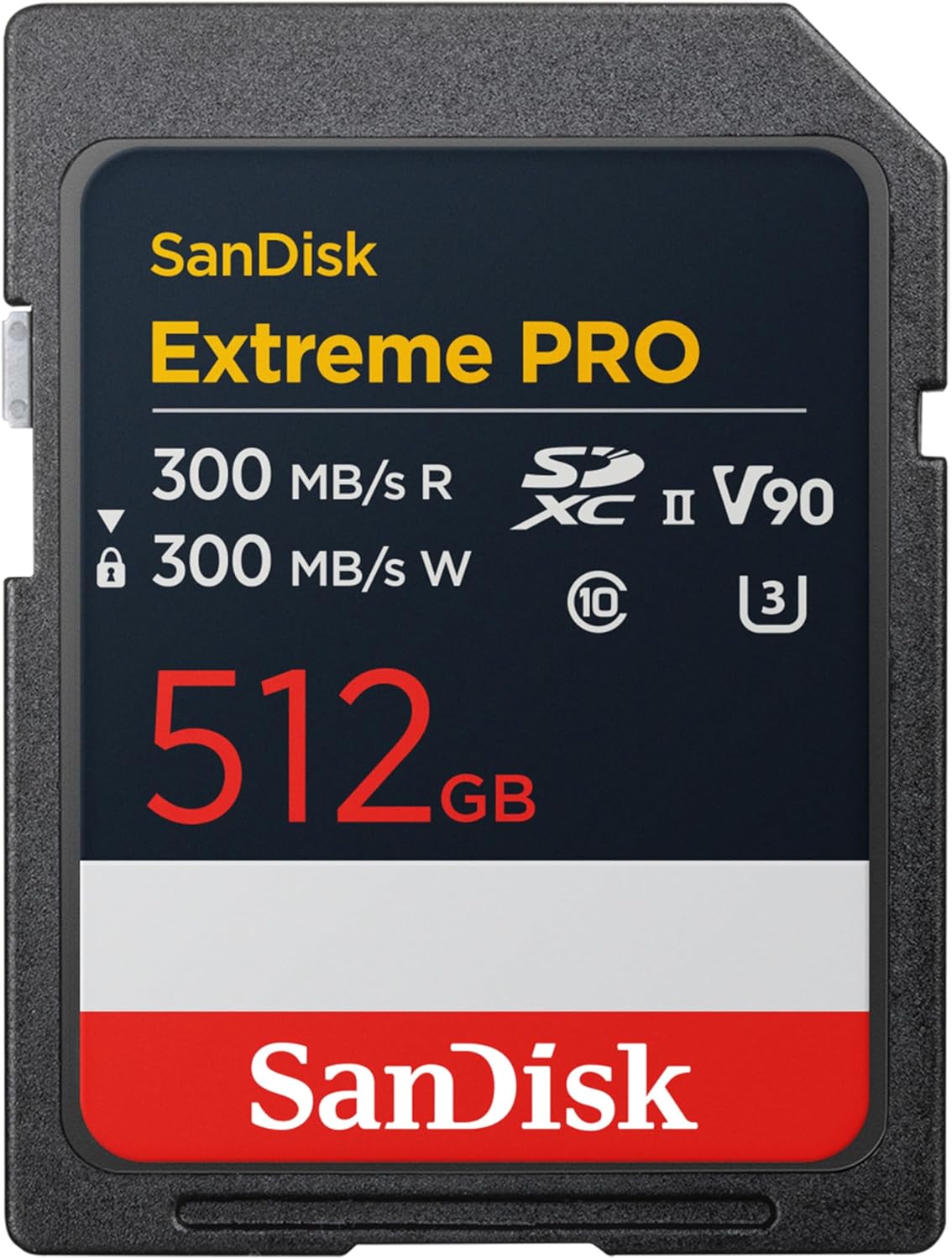 بطاقة ذاكرة SanDisk Extreme PRO SDXC UHS-II V90 بسعة 512 جيجابايت