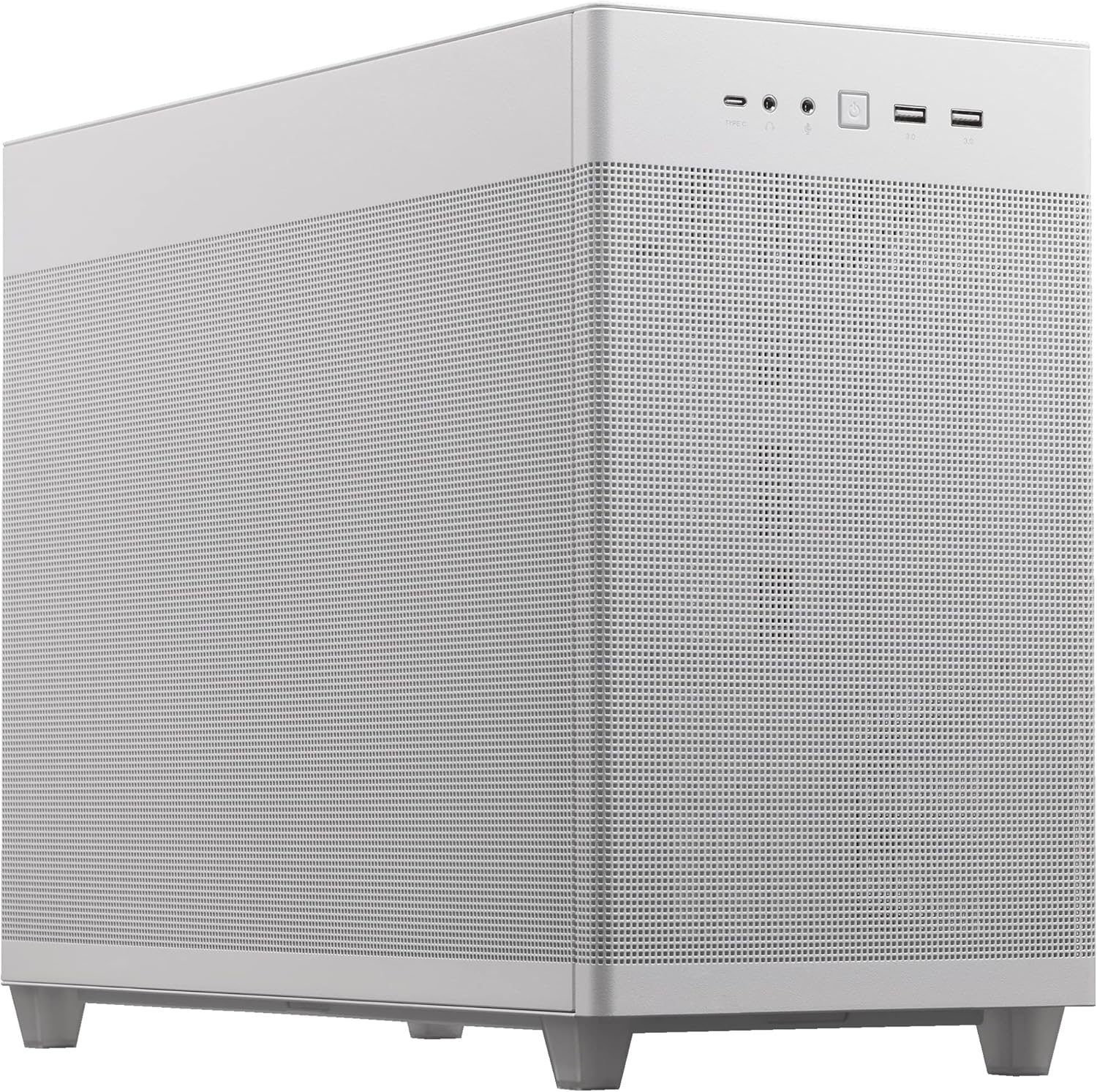 ASUS Prime AP201 MicroATX Mesh PC Case – White