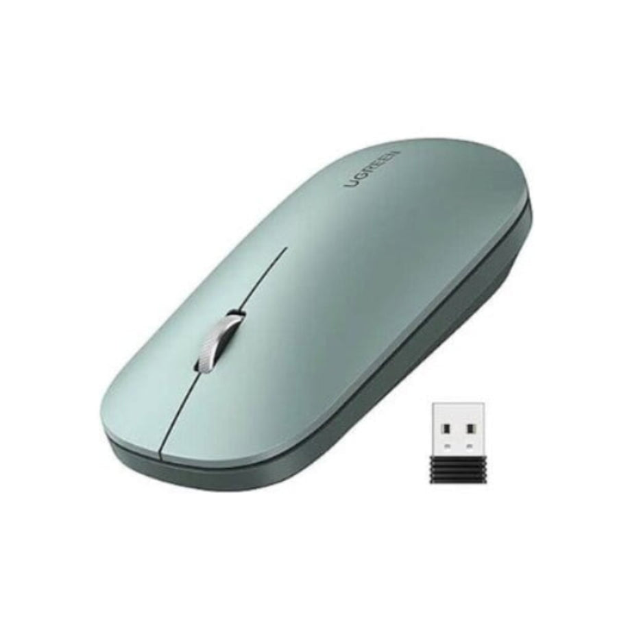 ماوس لاسلكي محمول من Ugreen مع مستقبل USB، 4000 نقطة لكل بوصة، اتصال 2.4 جيجاهرتز، عمر بطارية 18 شهرًا