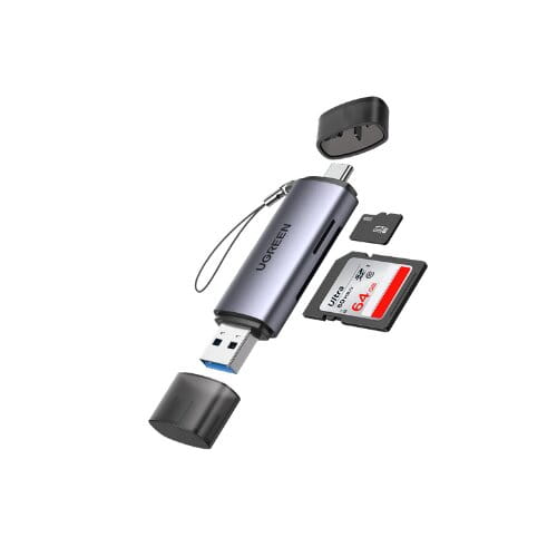قارئ بطاقة Micro SD من Ugreen، محول قارئ بطاقة ذاكرة USB C USB 3.0