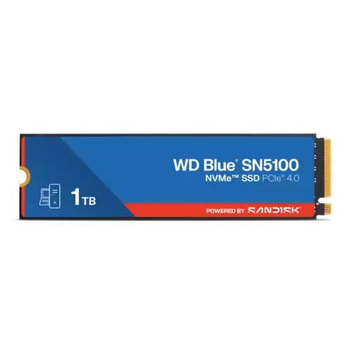 محرك أقراص ذو حالة صلبة Western Digital Blue SN5100 NVMe سعة 1 تيرابايت، M.2 2280، PCIe Gen 4