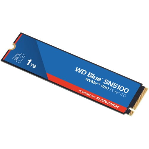 محرك أقراص ذو حالة صلبة Western Digital Blue SN5100 NVMe سعة 1 تيرابايت، M.2 2280، PCIe Gen 4