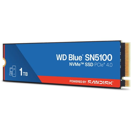 محرك أقراص ذو حالة صلبة Western Digital Blue SN5100 NVMe سعة 1 تيرابايت، M.2 2280، PCIe Gen 4