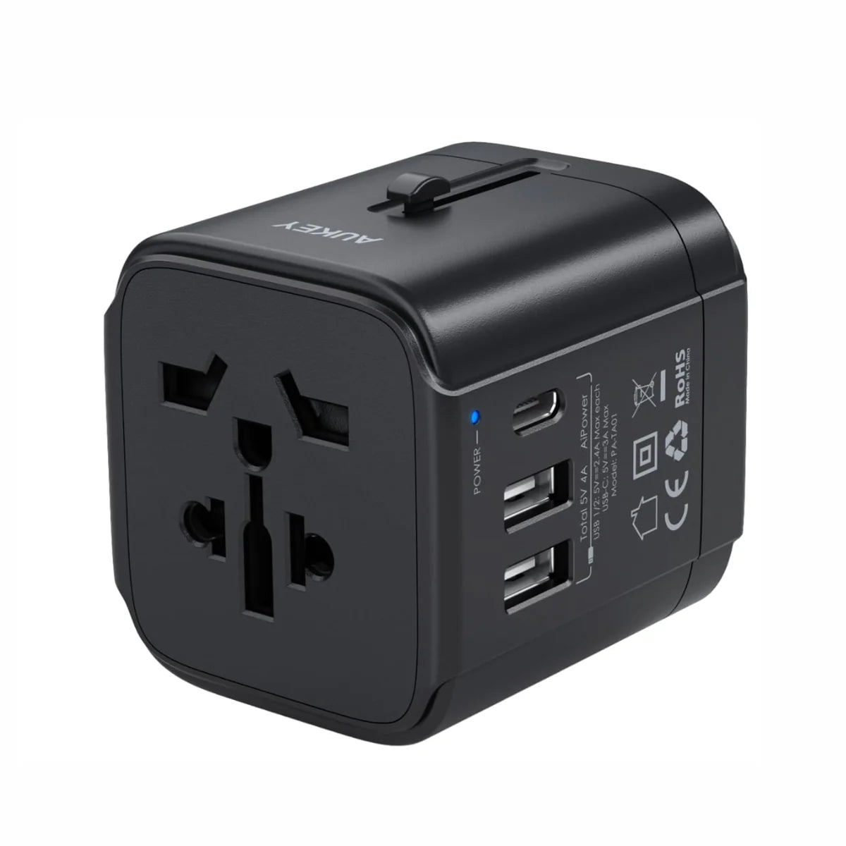 Aukey Universal Adapter with 3 USB Ports