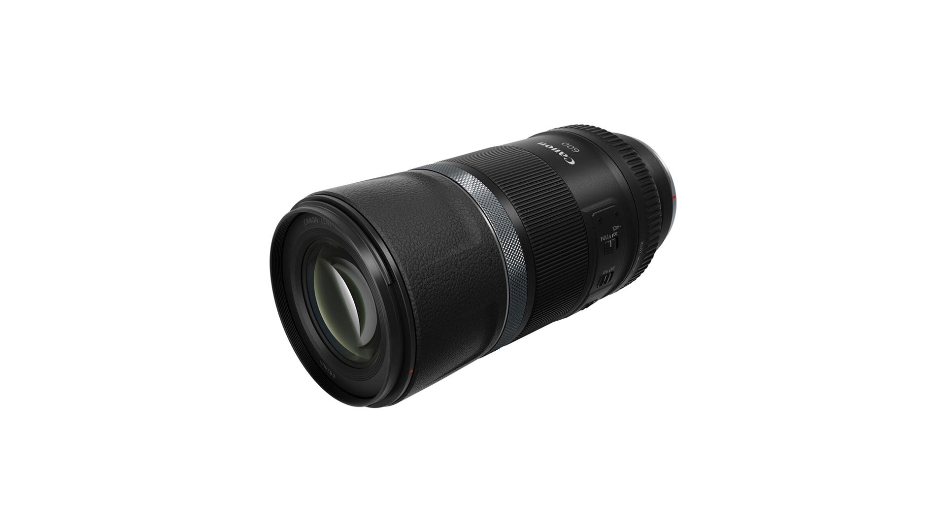 عدسة كانون RF 600mm F11 IS STM، تركيز بؤري تلقائي STM، مثبت صور بخمس توقفات، بصريات حيودية