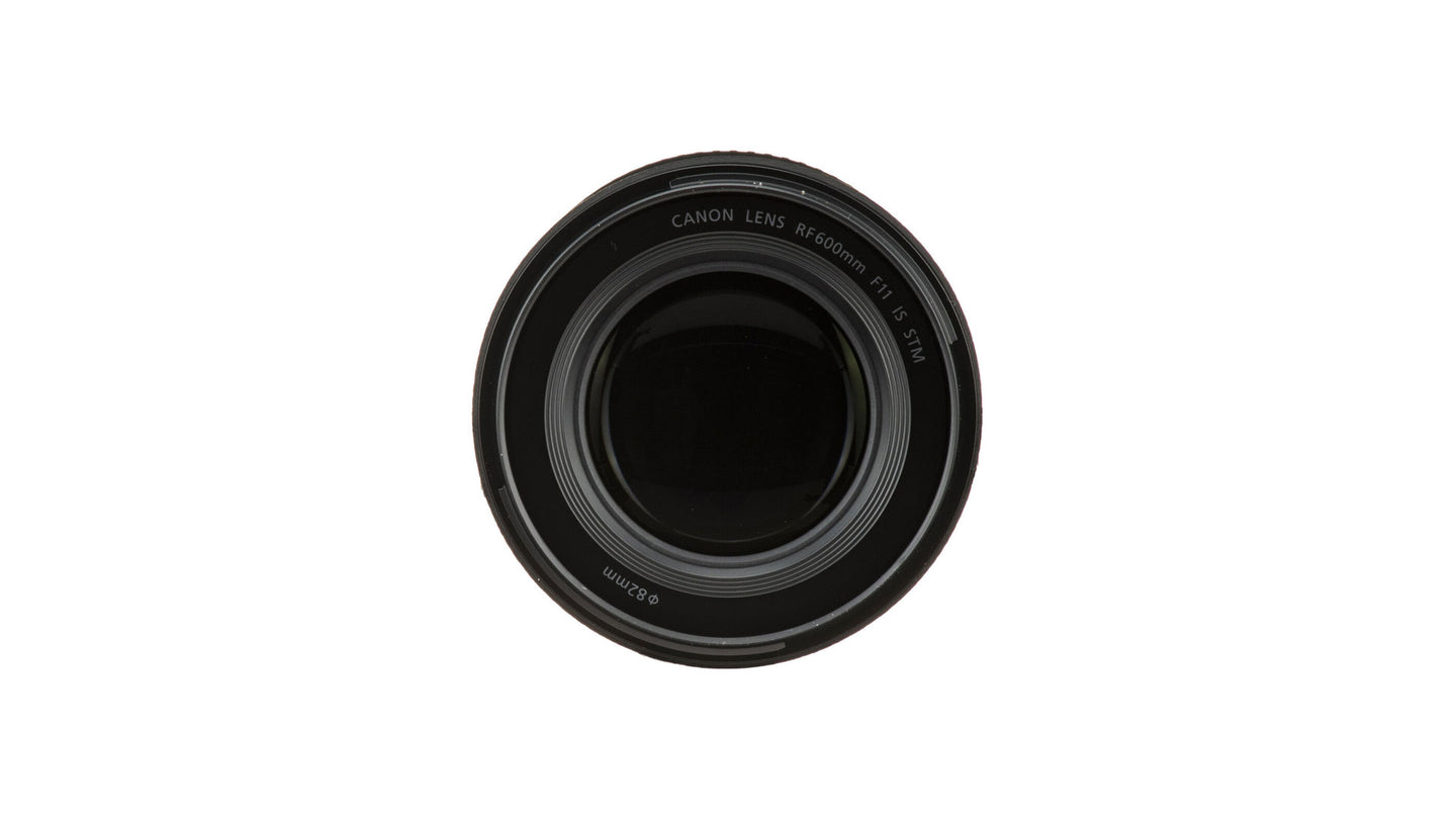 عدسة كانون RF 600mm F11 IS STM، تركيز بؤري تلقائي STM، مثبت صور بخمس توقفات، بصريات حيودية