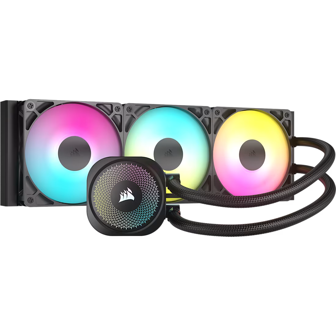 مبرد وحدة المعالجة المركزية السائل Corsair Nautilus 360 RS ARGB، اتصال مباشر باللوحة الأم، تبريد منخفض الضوضاء