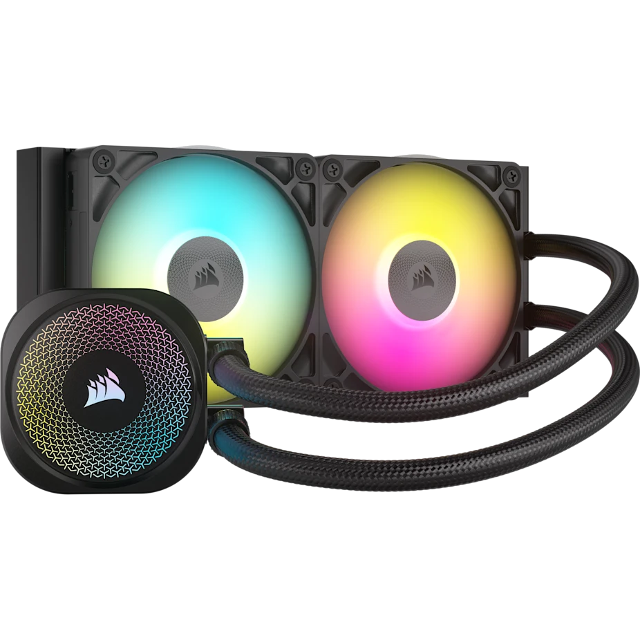 مبرد سائل لوحدة المعالجة المركزية Corsair iCUE Link Titan 240 RX RGB AIO، بحجم 240 ملم، قليل الضوضاء