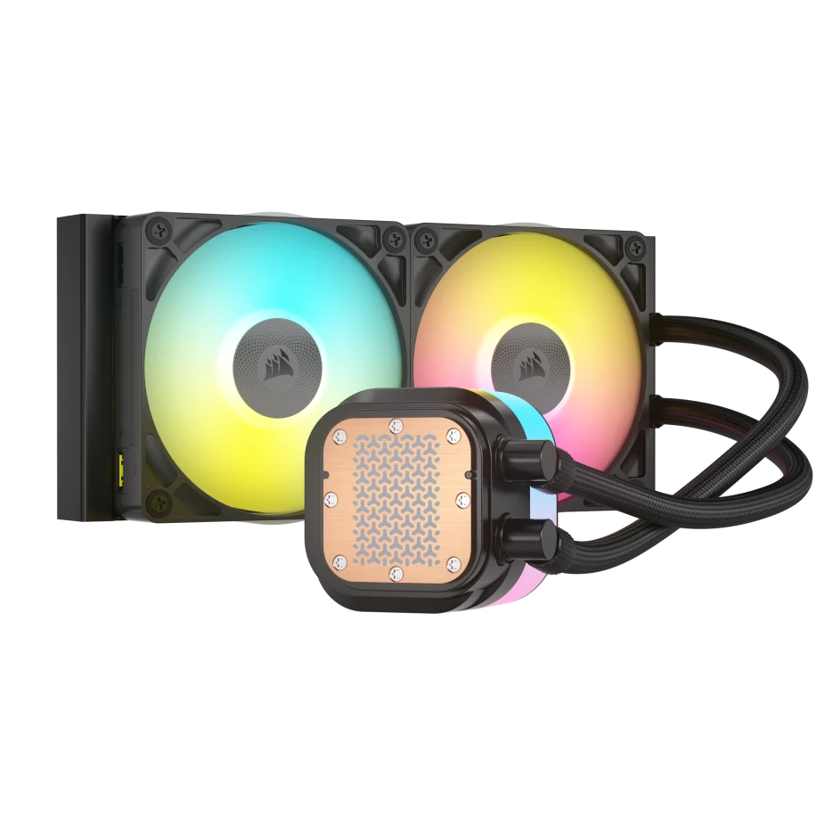 مبرد سائل لوحدة المعالجة المركزية Corsair iCUE Link Titan 240 RX RGB AIO، بحجم 240 ملم، قليل الضوضاء