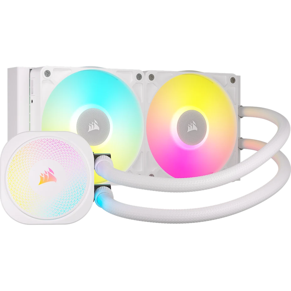مبرد سائل لوحدة المعالجة المركزية Corsair iCUE Link Titan 240 RX RGB AIO، يتضمن مروحتين RX120 RGB