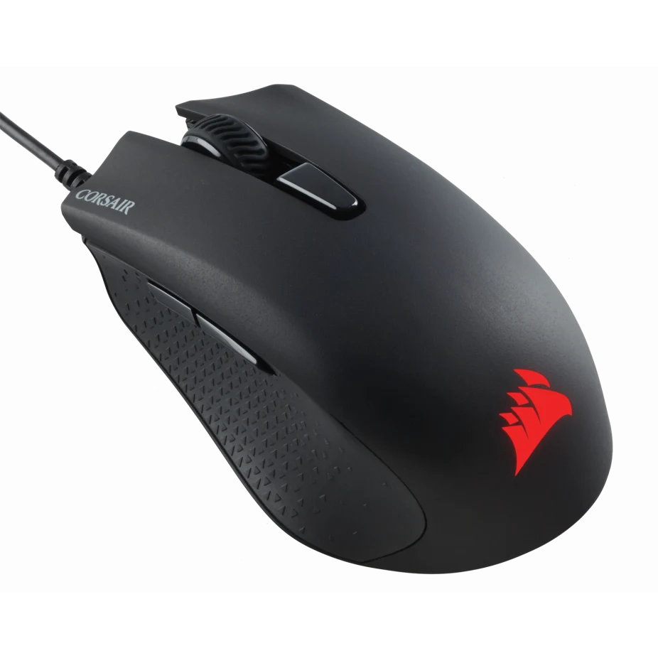 ماوس الألعاب السلكي Corsair Harpoon PRO RGB، تصميم خفيف الوزن، مستشعر بصري 12000 نقطة لكل بوصة