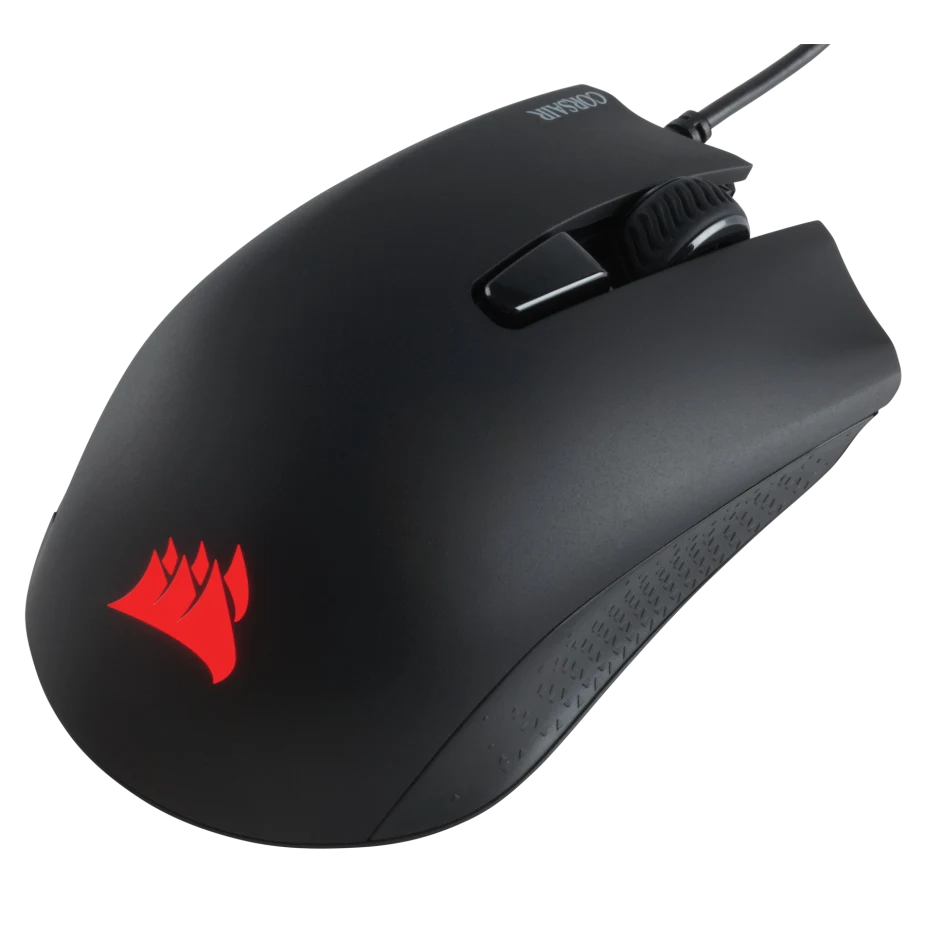 ماوس الألعاب السلكي Corsair Harpoon PRO RGB، تصميم خفيف الوزن، مستشعر بصري 12000 نقطة لكل بوصة