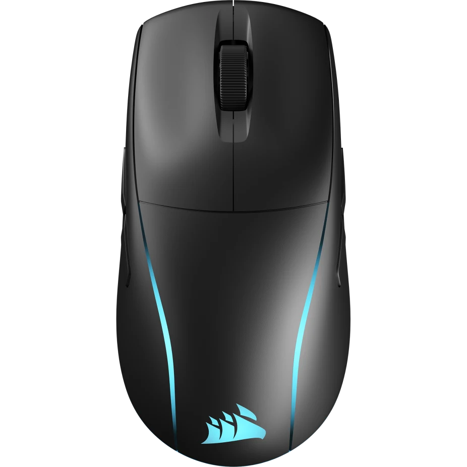 ماوس الألعاب اللاسلكي الخفيف الوزن Corsair M75 RGB بدقة 26000 نقطة لكل بوصة، وأزرار جانبية قابلة للتبديل